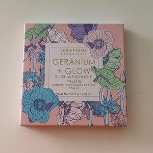 Seraphine Botanicals Geranium + Glow Blush & Highlight Palette - Pink